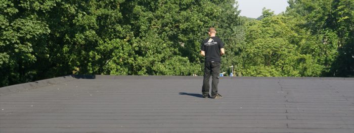 Bitumen dakbedekking plat dak in Hilversum